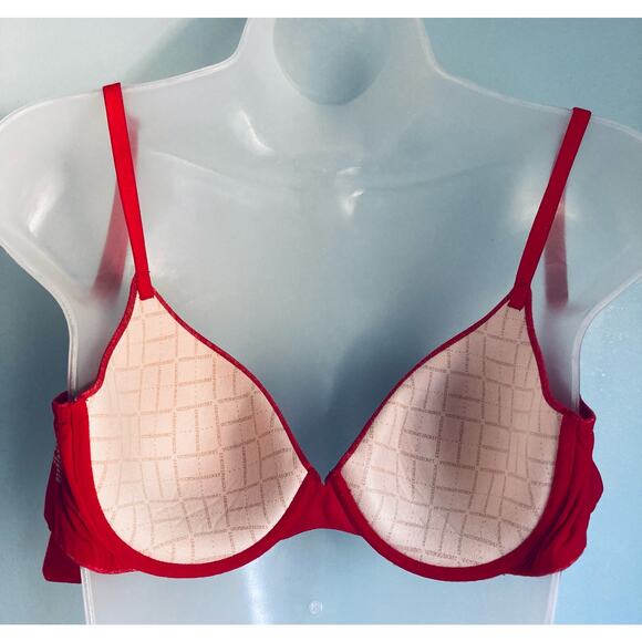 Victoria's Secret Bra Red Semi Demi 32D - Picture 6 of 8